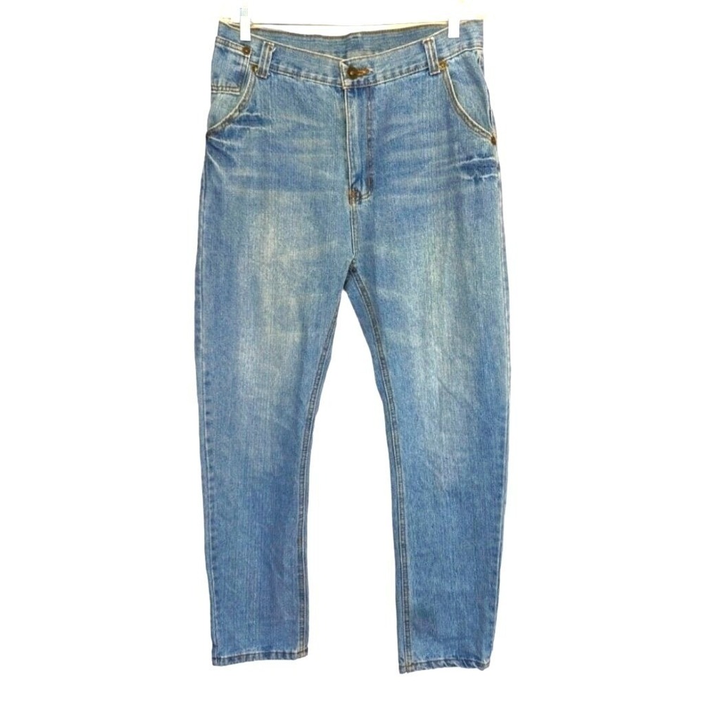 B-Eight J&Wear Mens Graphic Print Accent Denim‎ Jeans Streetwear 32 Waist